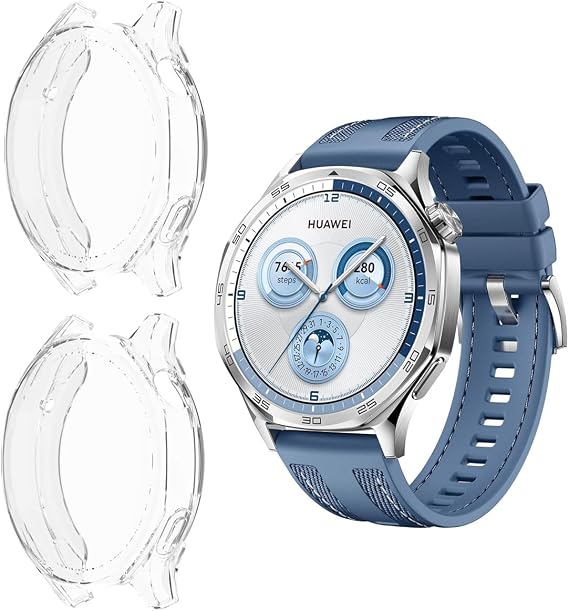 2-Pack Flexible TPU Cases for Huawei Watch GT 5 46mm,Clear