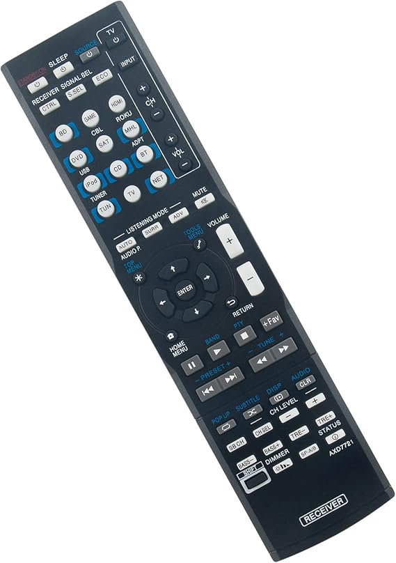 VINABTY AXD7721 Replacement Remote Control Compatible with Pioneer AV Receiver VSX-329-K VSX-529-K VSX-1130-K VSX-830 SC-9540 VSX-1024 VSX-1029 VSX-44 VSX-824 VSX-830-K VSX-1024 VSX-S300-K