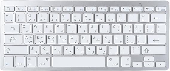 Ultra Thin Wireless Keyboard, Splash Proof Bilingual