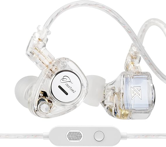 KZ Taurus In-Ear Monitor Headphones, Horizontal 2DD Gaming IEM Earphones Wired Earphones, Noise Cancelling Earbuds, Sound Localization for Singers, Musicians, Audiophile