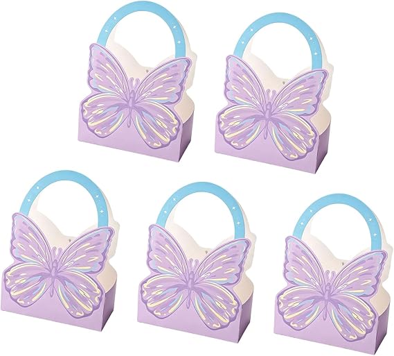 FOLODA Florist Presentation Pack Set of 5 with Butterfly Panel, Purple