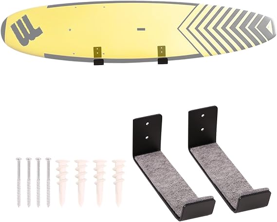 REDCAMP Surfboard Display Wall Rack, Sup Rack Surfing Board Wall Mount Storage Holder Surf Paddle Surf Board Hanger