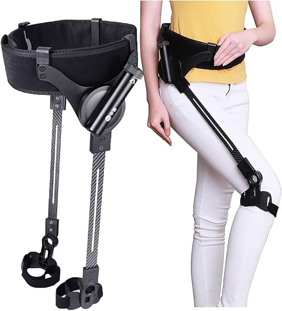 Wearable Bionic Exoskeleton Power Aid, Adjustable Waist/Leg Circumference, Rehabilitation Walker Assisted Walking, for Lower Limb Leg Raise Training Exercise S