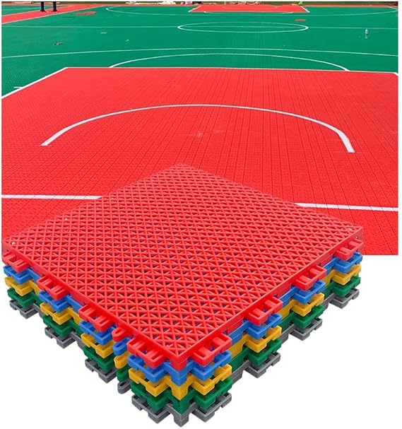 Interlocking Outdoor Basketball Court Flooring Tiles 30.4CM Modular Comfortable Nonslip and Durable