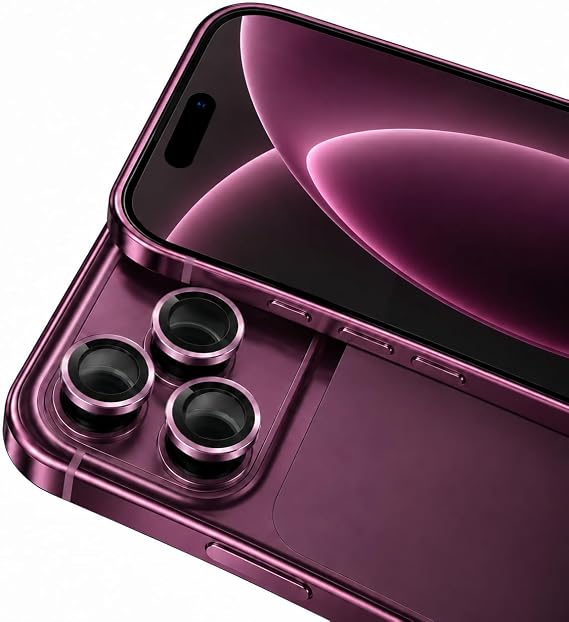 iPhone 18 Pro / 18 Pro Max Uyumlu Profesyonel Kamera Lens Koruyucu - Bordo