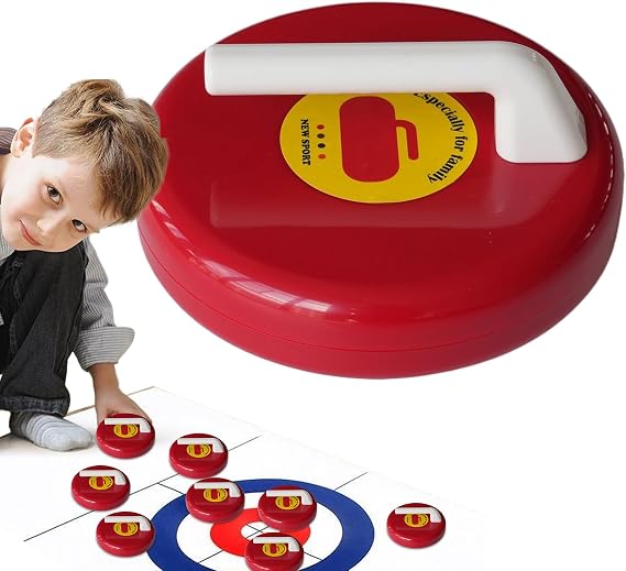 Portable Indoor Curling - Table Curling Game - Development Toys for Kids Adults Offices Dorm College Yard Backyard Party Family Gathering Bar Floor Holiday