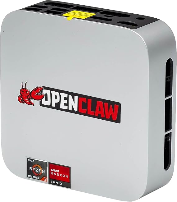 OpenClaw Mini PC – Preinstalled AI Agent System, Ryzen 3 4300U, 16GB RAM, 256GB SSD, Windows 11 Pro, Triple 4K (HDMI/DP/USB-C) Mini Desktop Computer
