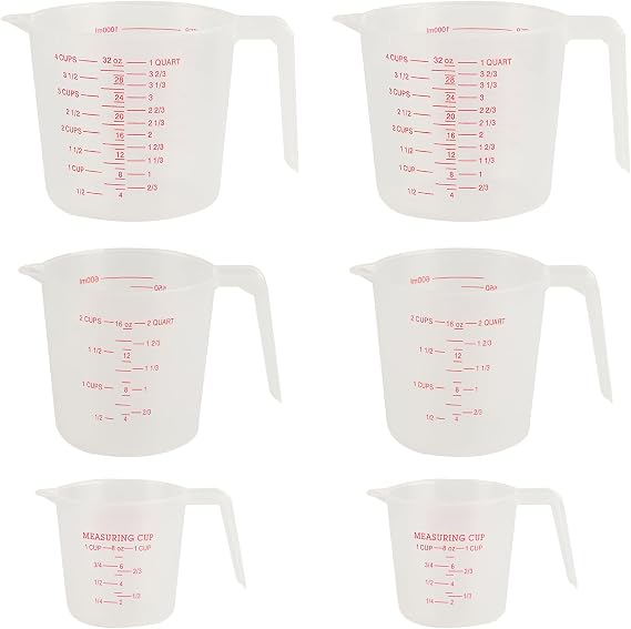 Quality Measuring Jugs Set of 6 Pcs|Cooking-1 L, 500ml, 250ml