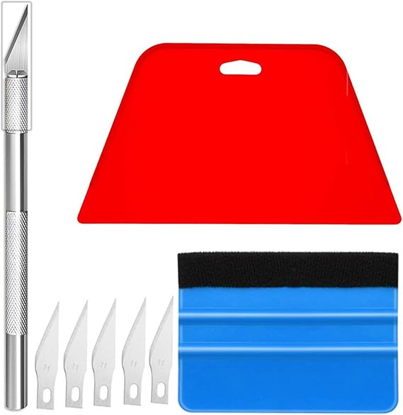 8 Pcs Vinyl Wrap Tools, Professional Wallpaper Hand Tool Kit, Wallpapers Application Tool with Trimming Tools, for Vinyl Wrap, Install Wallpapers, Car Wrapping and Contact Paper