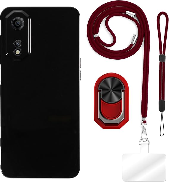 Case Accessory Bundle for Nubia Neo 2 5G - Black+Red