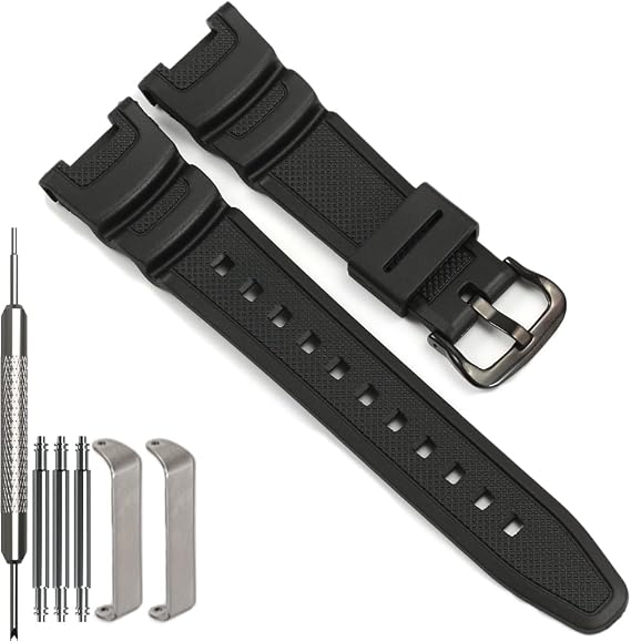 Resin Replacement strap Compatible with Casio SGW-100 Twin Sensor Men's Waterproof sport watch band Bracelet