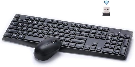 HP CS10 USB Kablosuz Klavye + Mouse Set Siyah İngilizce Q