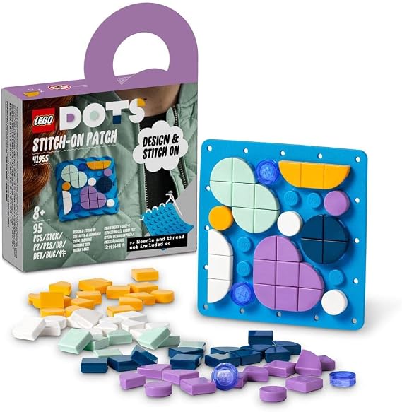 LEGO® DOTS Dikilebilir Kare Parça 41955 * 8 Yaş ve Üzeri Sanat ve El Sanatları meraklıları için Kendin Yap Kişiselleştirilebilir Moda Süsleme Yapım Seti (95 Parça)