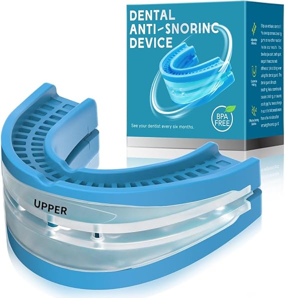 Anti Snoring Devices for Sleep,Adjustable Anti Snoring Device Mouth Guard,Sleeping Snore Stopper Mouthpiece,Anti Snore Mouthpiece Device Stop Snoring Aids for Women Men (Sky Blue)
