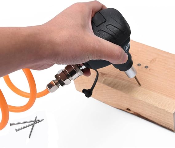 XDTKJDZ Pneumatic Nail Hammer, Mini Air Palm Nailer Gun, Woodworking Automatic Impact Hammer Tool, Working Air Pressure 5.5-7bar, for Joist Hangers, Tight Spaces