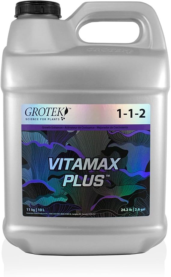 Grotek GTVMP6030 Vitamax Plus Hydroponic Nutrients, 10 L, Black