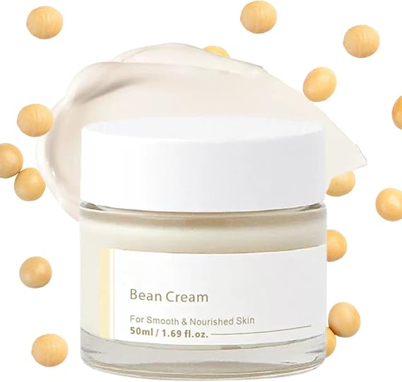 Bean Cream -Korean Moisturiser, Intense Hydrating Face Moisturizer for Dry Skin, Smoothing Serum with Ferment Essence, Barrier Repair & Glow Boost, Korean Skincare for Rough & Dull Skin