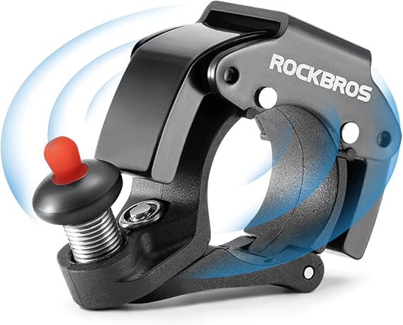 ROCKBROS Bicycle Bell Mini Bell Aluminium Alloy for Handlebars 22.2 mm Bicycle Accessory for MTB Road Folding Bike Ebike