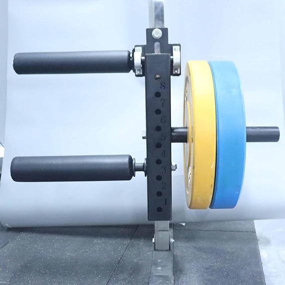 Adjustable Leg Extension and Curl Machine, Plate Loaded Rotary Extension for Squat Rack, Strength Training Equipment for Home Gym, Fitness Leg Workout