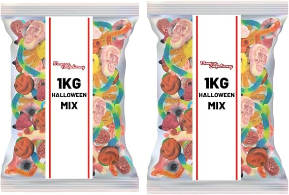 2 For £10 1kg Monster Mix Kit | Bulk Assortment of Chewy & Fizzy Spooky Sweets | Perfect for Trick-or-Treating & Parties