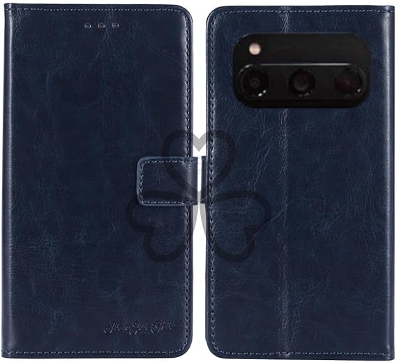 Dark Blue Business Retro Stain Resistant Stand Wallet Leather Synthetic Leather Case Cover Card Storage Cover Case Pouch Notebook Type Compatible Volla Phone Quintus 6.78 inch
