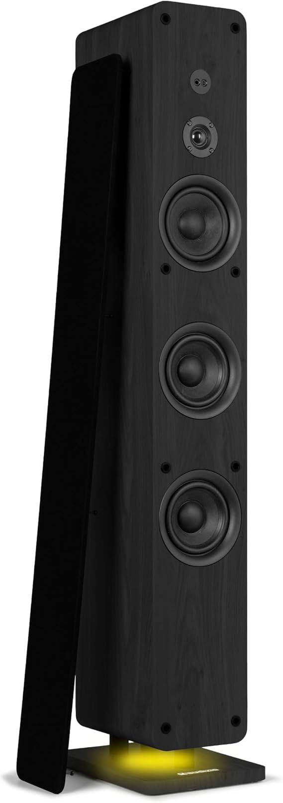 Audizio Arco Standing Speaker Active Bluetooth 5.4 & DAB Radio 160 Watt HiFi Speaker Music System & Home Cinema Sound System Ambient Light - USB AUX Optical Remote Control - Black