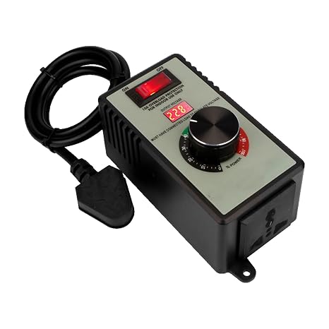 AC Motor Speed Controller, Stepless Digital Display Motor Speed Controller, 220V-240V 15A 4000W Adjustable Stepless Governor Regulator With Rotating Button for Exhaust Fans, Drills, Angle Grinders