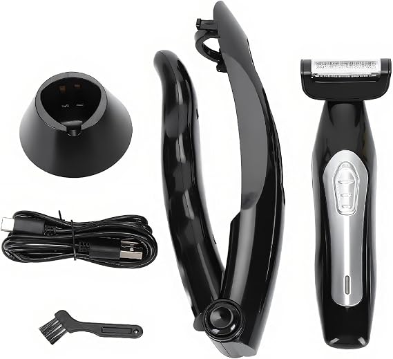 Back Shavers for Men, Men Electric Body Grooming Trimmer Kit for Facial Arm Beard Back, Adjustable Removable Handle with Extreme Reach, Wet Dry Shaving Men Back Groomer