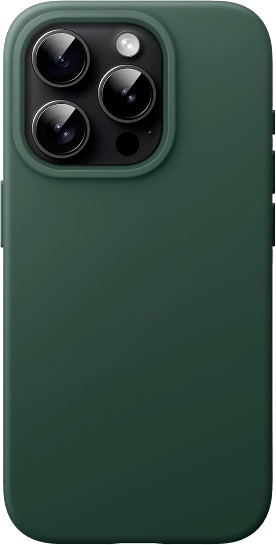 JETech Silicone Case for iPhone 15 Pro Max, Midnight Green