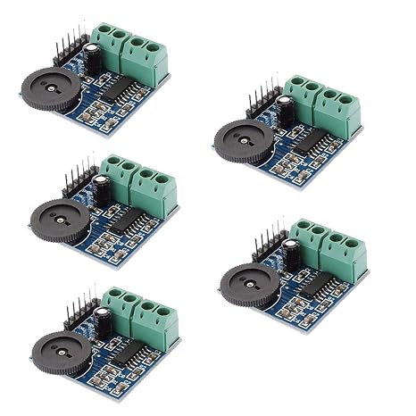 Hailege 5pcs PAM8403 Two-Channel Double Track Power Amplifier Module Mini Adjustment PAM8403 Volume Amplifier Boards for