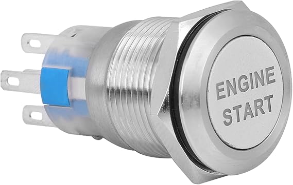 Car Start Button 12 V 19 mm Waterproof Stainless Steel Switch