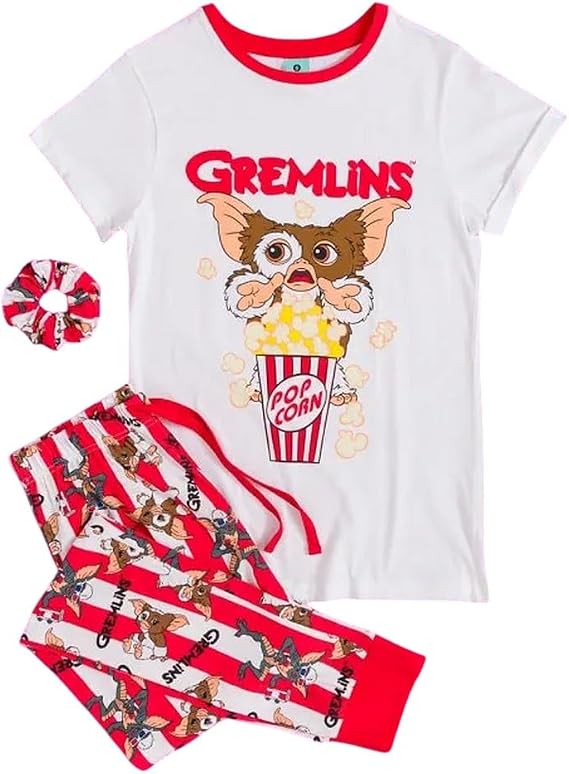 TruffleShuffle Womens Gremlins Gizmo Movie Night Pyjamas with Scrunchie
