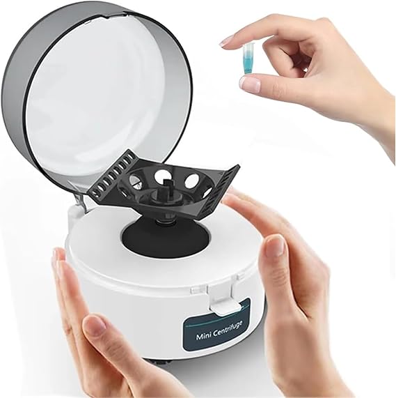 Mini Centrifuge Machine, Lab Benchtop Microcentrifuge, Speed: 7000rpm, Relative Centrifugal Force: 3010xg, Accommodates 1.5/2ml*8 Centrifuge Tubes or 0.2ml*8 * 2 Rows Of Tubes