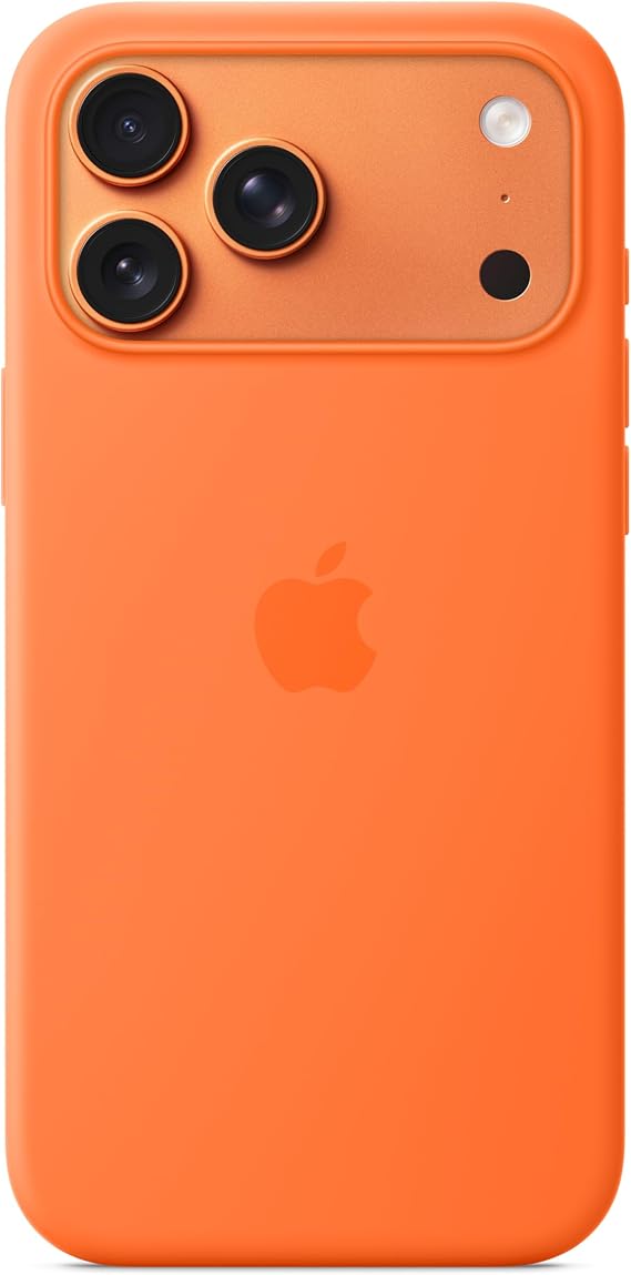 Apple iPhone 17 Pro Max Silicone Case with MagSafe and Camera Control: Lightweight Phone Case, Wireless Charging Compatible, Smooth Matte Finish; Orange ​​​​​​​