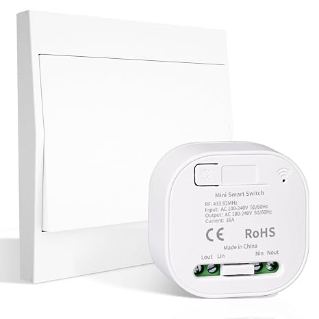 MOES Self-Powered RF Light Switch Kit, 1 Panel and 1 Receiver