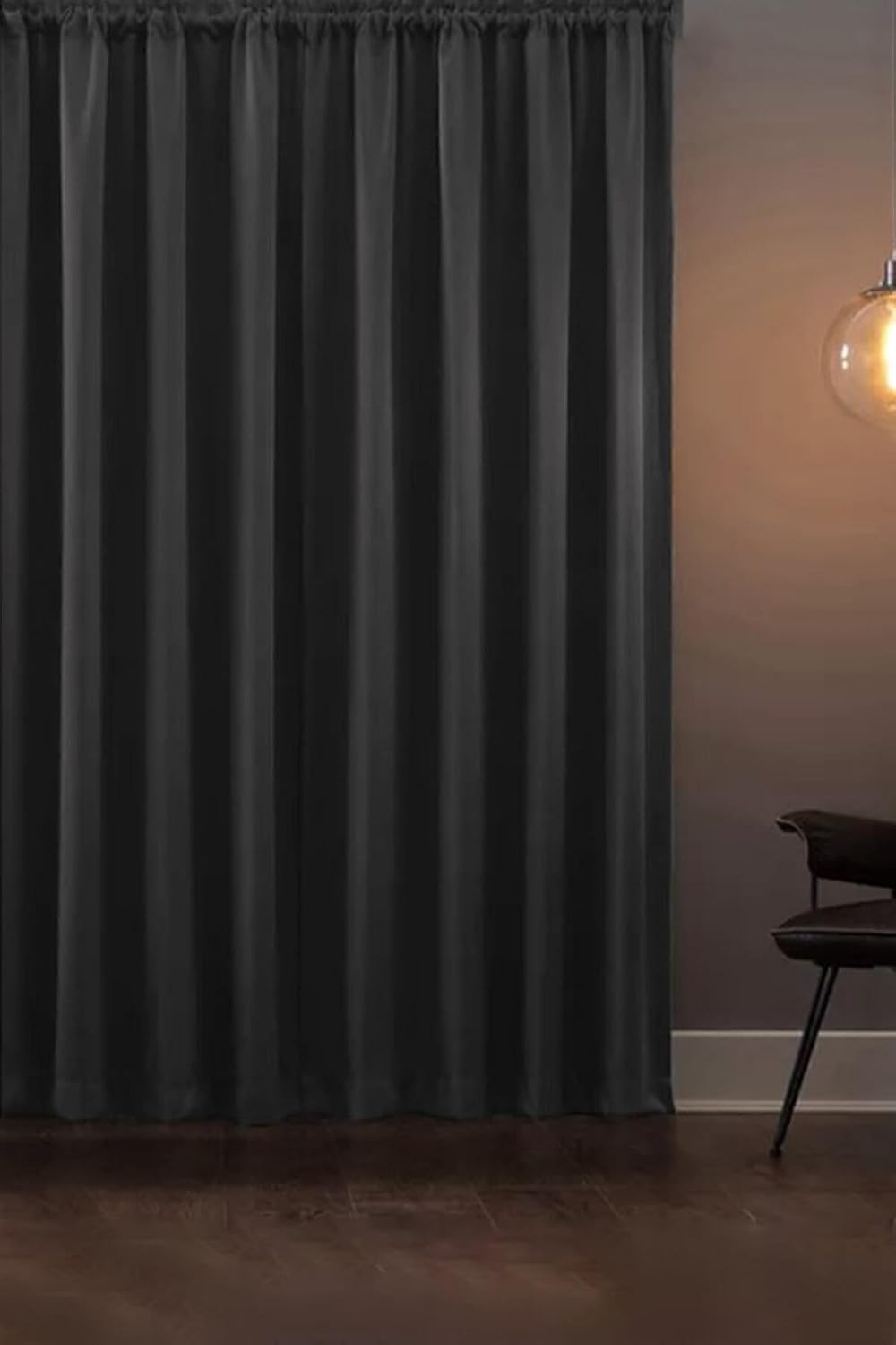 ÖZENEV Blackout Lightproof Background Curtain Smoked Pleat-Free Extraphore Dimming Sunshade 100x250