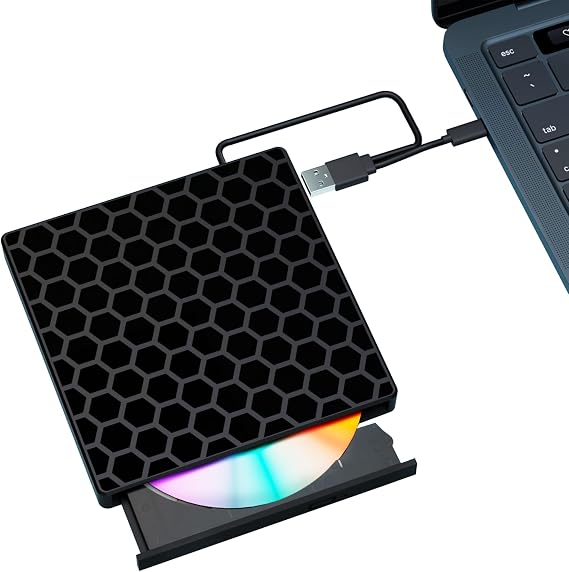 External CD DVD Drive for Laptop USB 3.0 Type C Slim Portable Player