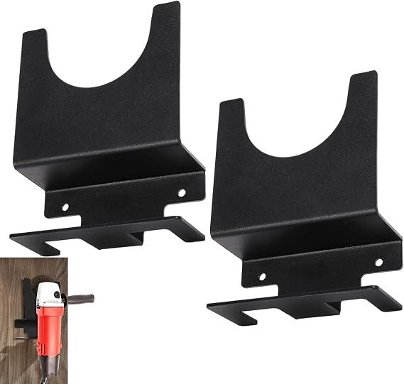 Angle Grinder Holder - 2 Pieces Tool Storage Organizer Hanger,Wall Mount Bracket | 5inch-Grinders Workshop Garage Construction Site Home Basement