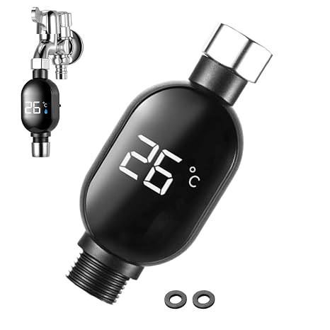Shower Water Temperature Indicator - Shower Temperature Instant-Read with Led Digital Display | Waterproof Home Improvement Accessories for Bathroom Household Kitchen