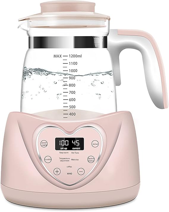 Baby Formula Water Kettle Precise Temperature Baby Milk Warmer For 24 Hours 1.2l Boil-dry Protection Instant Water Warmer With A Power Adapter,2