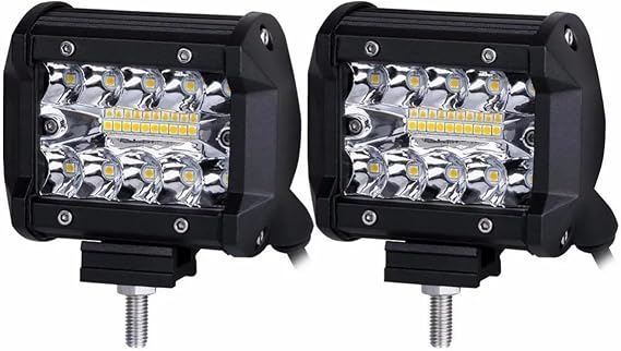 ペッドライトアセンプリ 4 インチ 2Pc 車 LED ポッドライトスポットフラッドコンボ霧運転 × オフロードライトワークランプトラックボート ATV UTV アクラポビッチ2個のPC