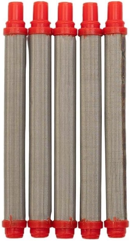 Airless Spray Filter Insert, 5pcs 200Mesh Red Filter Insert 304 Stainless Steel, Light Equipment Spray Tool Filter