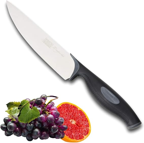 Sabatier Professional L'Expertise Kitchen Chefs Knife - Medium Size 15cm. Chrome Molybdenum Stainless Steel. Razor Sharp Blades, Soft Grip Handle