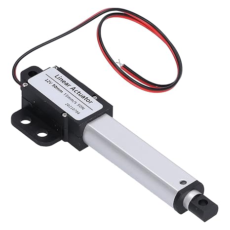 Bewinner Mini Electric Linear Actuator 12V, 50mm Stroke, Limit Switch, Automatic Operation, Aluminium Alloy, Panel Mount, 12 Volts, 1 Count