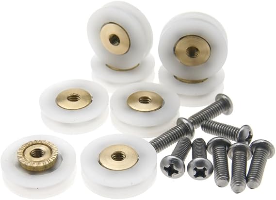 8 Pieces V Grooved 19MM Wheel Dia Shower Door Wheel Runner Roller