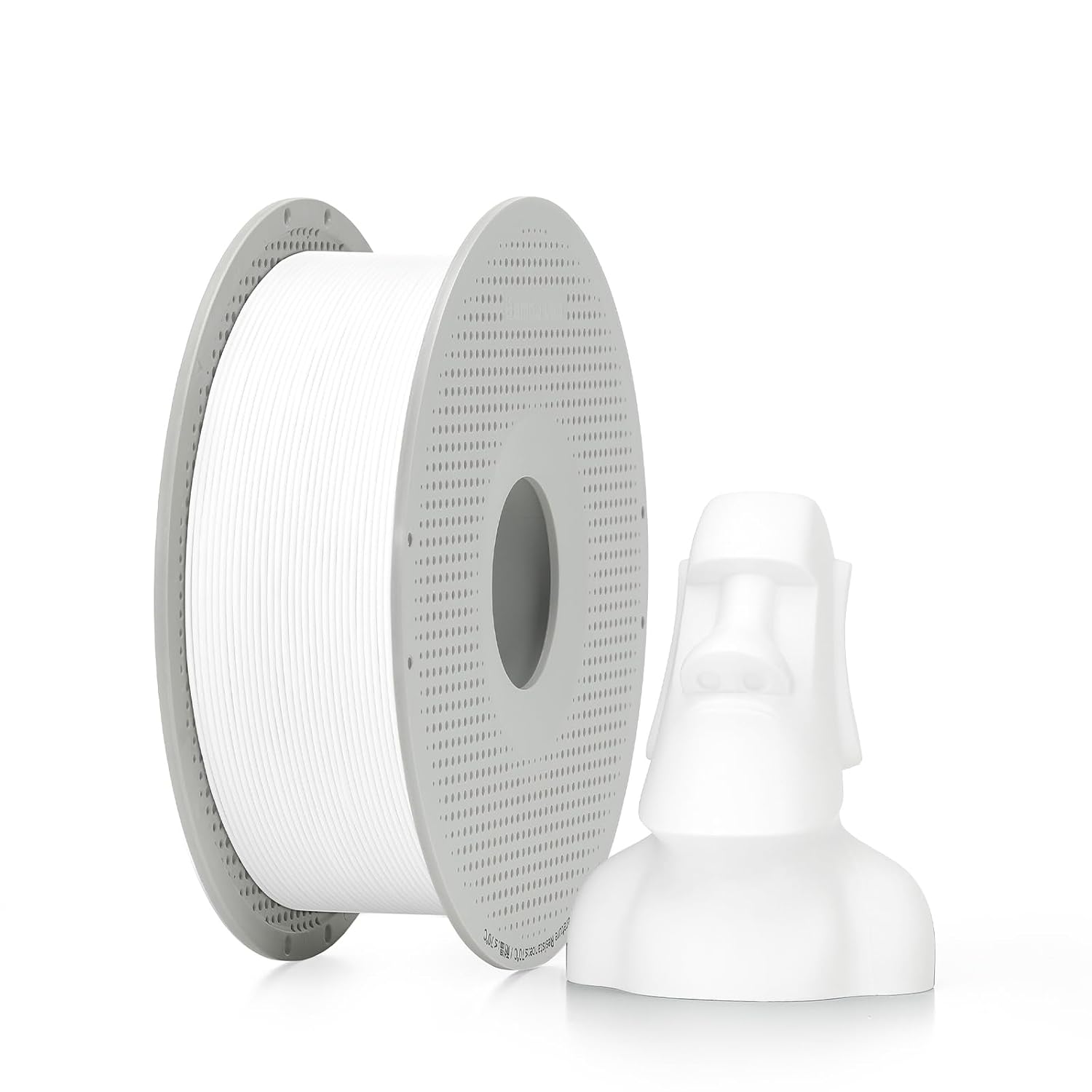 Bambu Lab Matte PLA 3D Printer Matte Finish PLA 3D Printed Filament High Precision Low Tangle-Frease Less Warp with Reusable Spool Works with AMS 3D Printing Modeling Material 1.75mm 1kg Ivory White