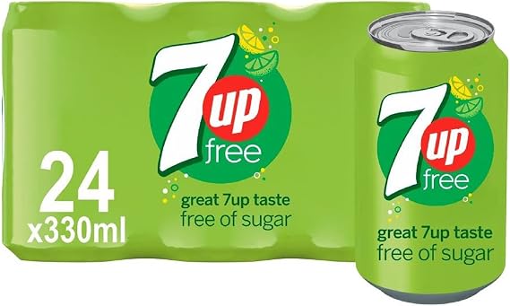 7UP Sugar Free Cans 24 x 330 ML