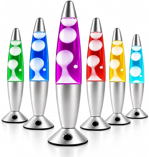 CELLUSTOP Rocket Lava Lamp - Magma Lava Lamp - Replacement Bulb Included - Sturdy Glass - 25 Watts - 35 cm - Red
