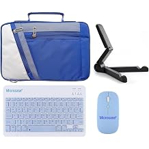 Microcase Samsung Galaxy Tab A11 Plus 11 inch Türkçe Bluetooth Klavye +Mouse+ Standı-Mavi AL4384