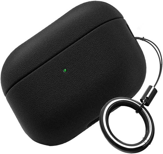 Minesk AirPods 4. ve 5. Nesil ile Uyumlu Leather Skin Serisi Parmak İzi Tutmayan Dış Yüzeye Sahip ve Mükemmel Koruma Sağlayan Orta Sertlikte Silikon Kılıf (Siyah, Airpods 4/5)